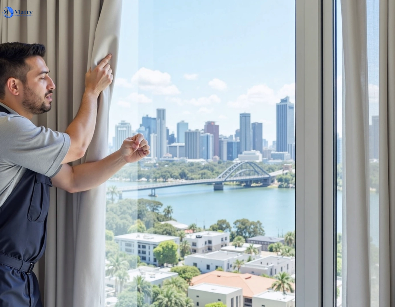 Professional curtain steam cleaning service albion-vic QLD by Matty Curtain Cleaning